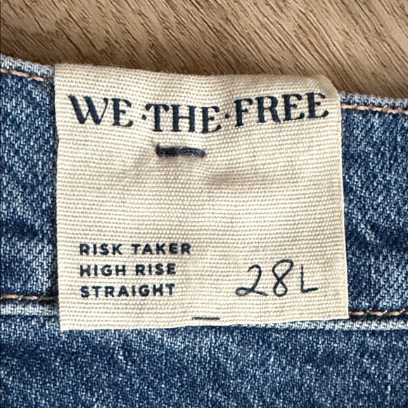 Free People Risk Taker High Rise Straight Jeans - Picture 4 of 4